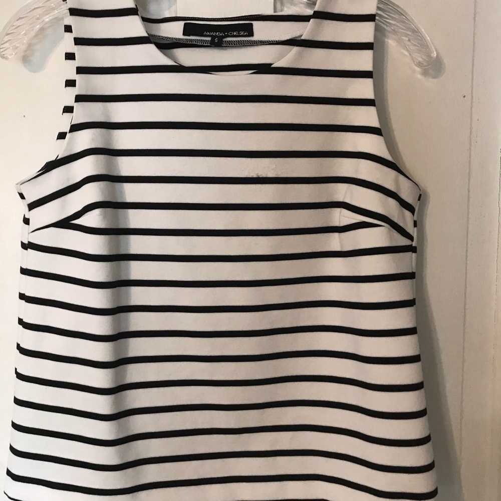 Black and white striped top - Picture 1 of 4